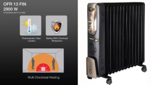 Havells OFR - 13Fin 2900Watt- PTC Fan Heater