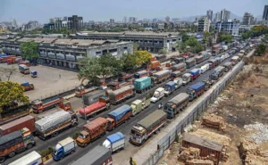 Truck drivers protest